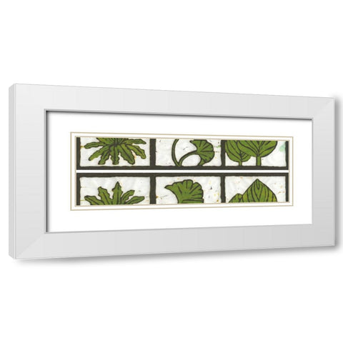 2-Up Verde Botanical II White Modern Wood Framed Art Print with Double Matting by Davis, Andrea