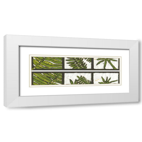 2-Up Verde Botanical III White Modern Wood Framed Art Print with Double Matting by Davis, Andrea