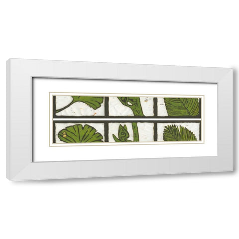 2-Up Verde Botanical IV White Modern Wood Framed Art Print with Double Matting by Davis, Andrea
