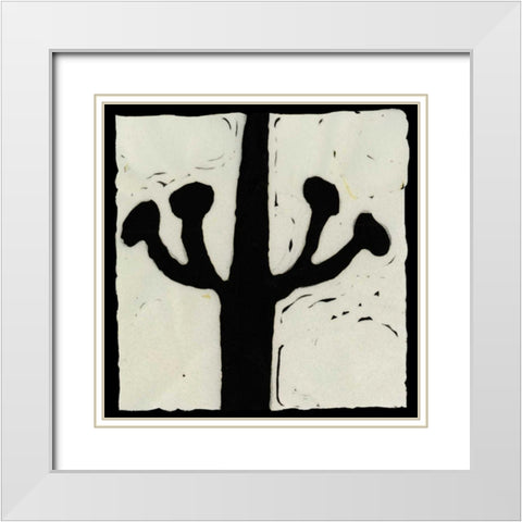 Profile II White Modern Wood Framed Art Print with Double Matting by Davis, Andrea