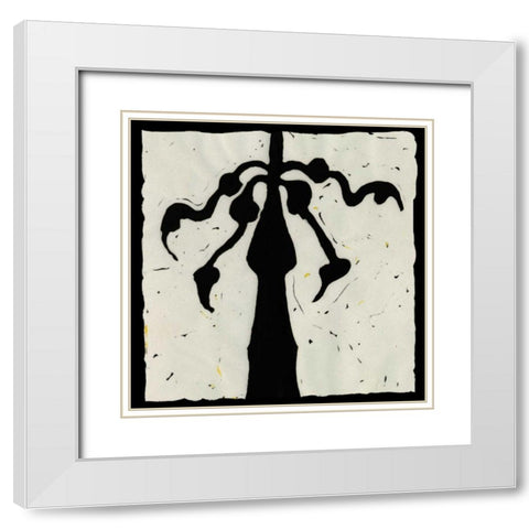 Profile VII White Modern Wood Framed Art Print with Double Matting by Davis, Andrea