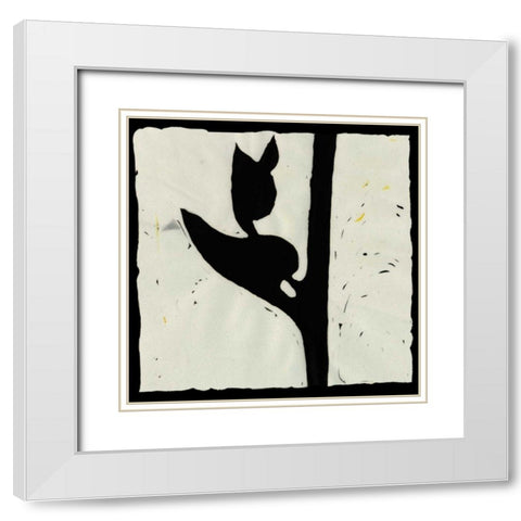 Profile X White Modern Wood Framed Art Print with Double Matting by Davis, Andrea