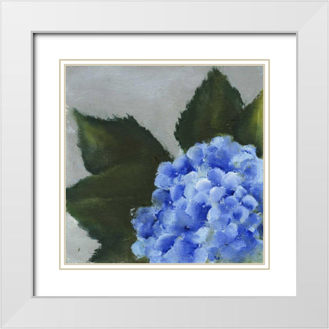 Hydrangea Detail I White Modern Wood Framed Art Print with Double Matting by Nichols, Liz
