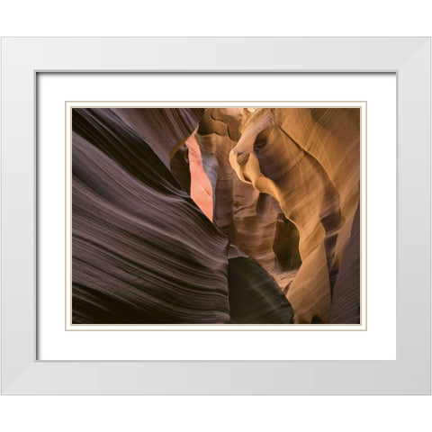 Antelope Canyon II White Modern Wood Framed Art Print with Double Matting by Chester, Colby