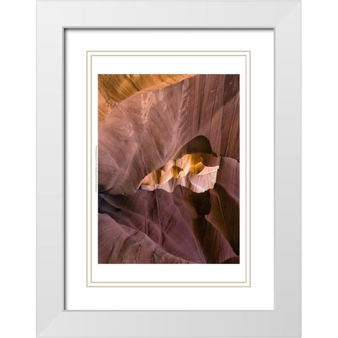 Antelope Canyon IV White Modern Wood Framed Art Print with Double Matting by Chester, Colby