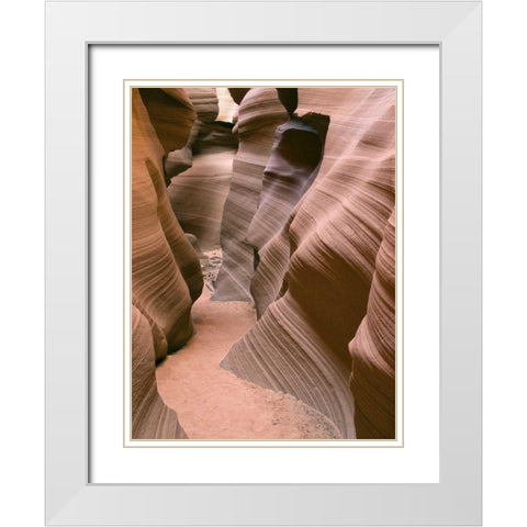 Antelope Canyon V White Modern Wood Framed Art Print with Double Matting by Chester, Colby