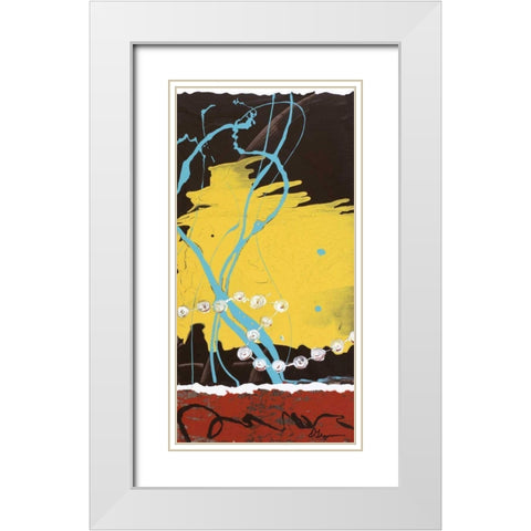 Pearls II White Modern Wood Framed Art Print with Double Matting by Roll, Dlynn