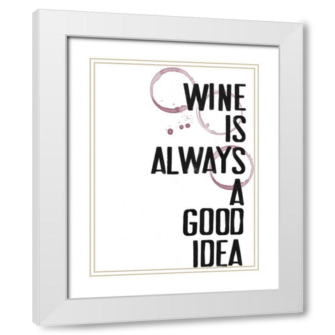 Hospitality V White Modern Wood Framed Art Print with Double Matting by Velasquez, Deborah