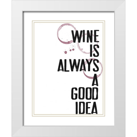 Hospitality V White Modern Wood Framed Art Print with Double Matting by Velasquez, Deborah