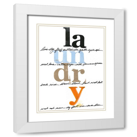 Laundry Lines I White Modern Wood Framed Art Print with Double Matting by Velasquez, Deborah