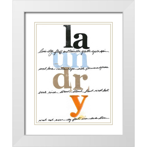 Laundry Lines I White Modern Wood Framed Art Print with Double Matting by Velasquez, Deborah