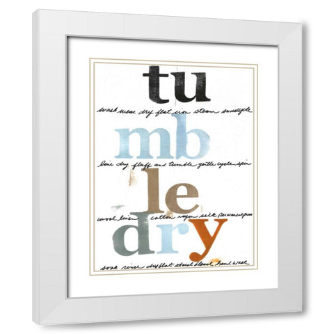 Laundry Lines II White Modern Wood Framed Art Print with Double Matting by Velasquez, Deborah