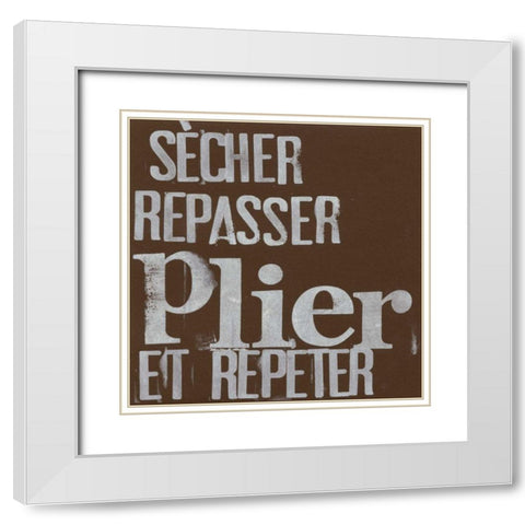 French Laundry I White Modern Wood Framed Art Print with Double Matting by Velasquez, Deborah