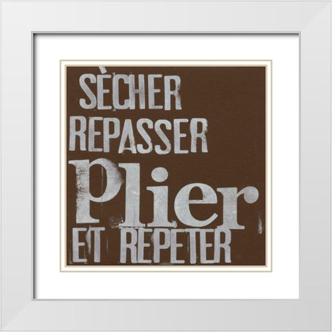 French Laundry I White Modern Wood Framed Art Print with Double Matting by Velasquez, Deborah