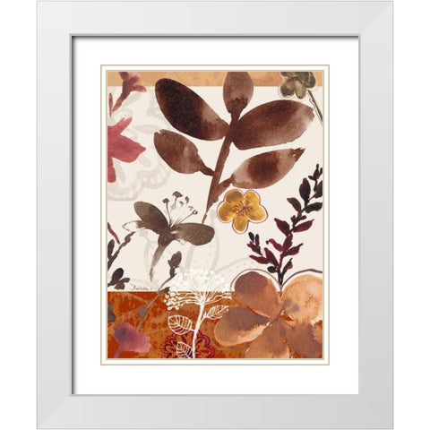Modern Flowers II White Modern Wood Framed Art Print with Double Matting by Cohen, Marietta