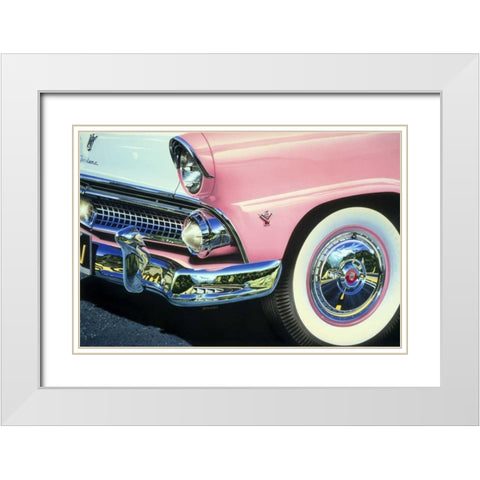 58 Ford Fairlaine White Modern Wood Framed Art Print with Double Matting by Reynolds, Graham