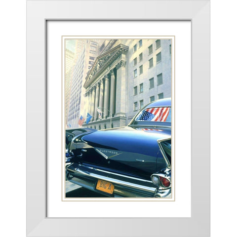 59 Cadillac Fleetwood Bougham White Modern Wood Framed Art Print with Double Matting by Reynolds, Graham