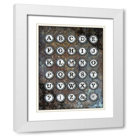 New Punk IV White Modern Wood Framed Art Print with Double Matting by James, Andrea