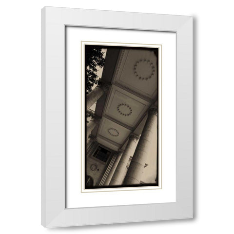 Sepia Architecture I White Modern Wood Framed Art Print with Double Matting by Ling, Tang