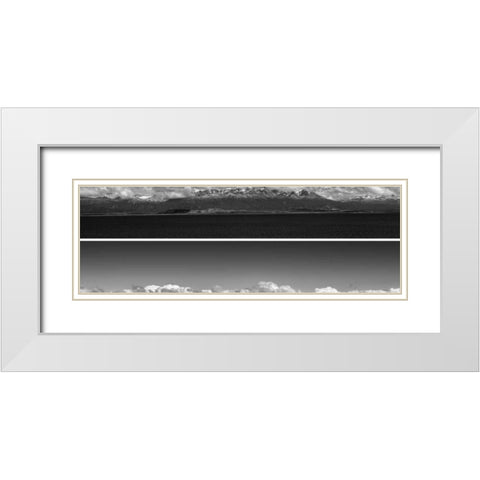 2-Up Mountain Panorama White Modern Wood Framed Art Print with Double Matting by Nalbandian, Nish