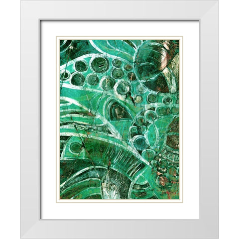 Sea Glass I White Modern Wood Framed Art Print with Double Matting by Harrington, Danielle