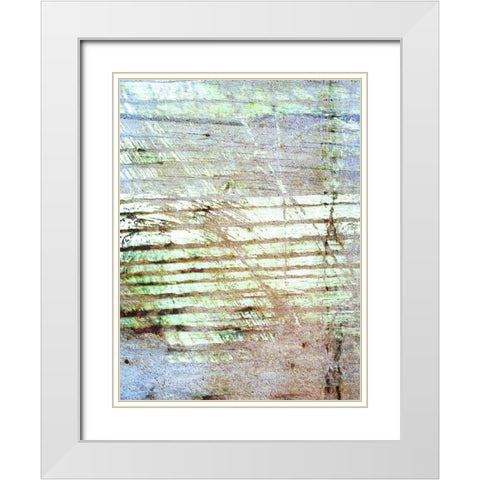 Beach Reflections II White Modern Wood Framed Art Print with Double Matting by Harrington, Danielle