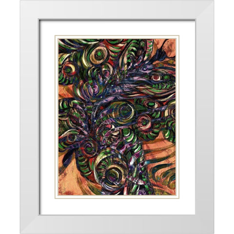 Flings II White Modern Wood Framed Art Print with Double Matting by Harrington, Danielle