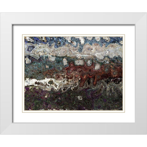 Dimension II White Modern Wood Framed Art Print with Double Matting by Harrington, Danielle