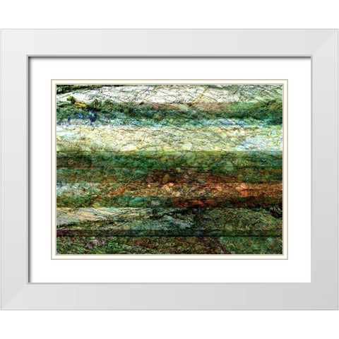 Lines of Nature I White Modern Wood Framed Art Print with Double Matting by Harrington, Danielle