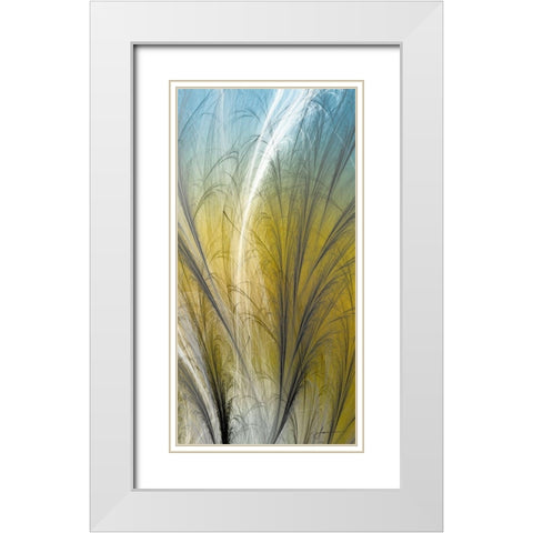 Fountain Grass III White Modern Wood Framed Art Print with Double Matting by Burghardt, James