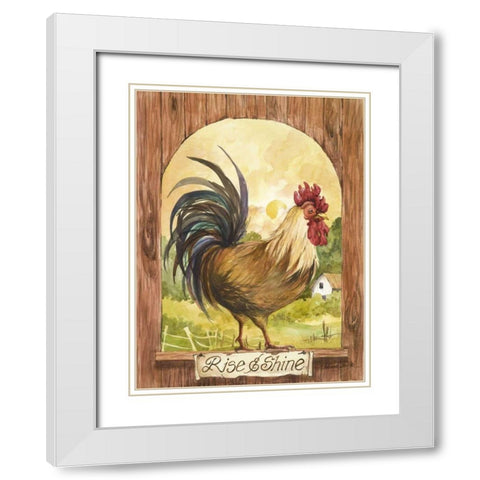 Rise N Shine White Modern Wood Framed Art Print with Double Matting by Van Dijk, Jerianne