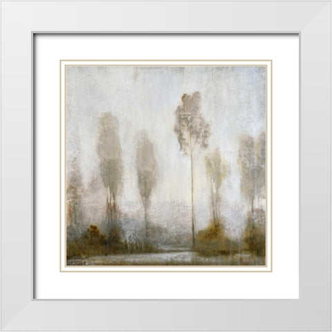 Misty Marsh II White Modern Wood Framed Art Print with Double Matting by OToole, Tim