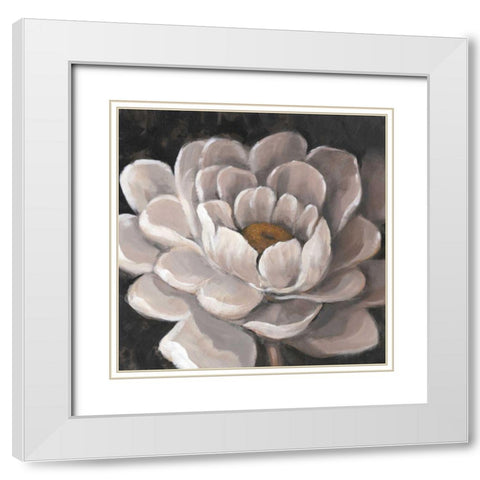 Neutral Fleur I White Modern Wood Framed Art Print with Double Matting by OToole, Tim