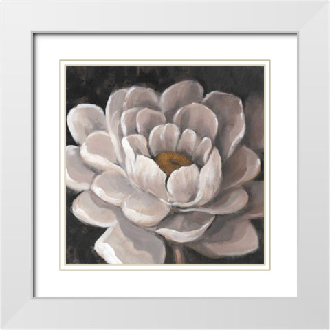 Neutral Fleur I White Modern Wood Framed Art Print with Double Matting by OToole, Tim