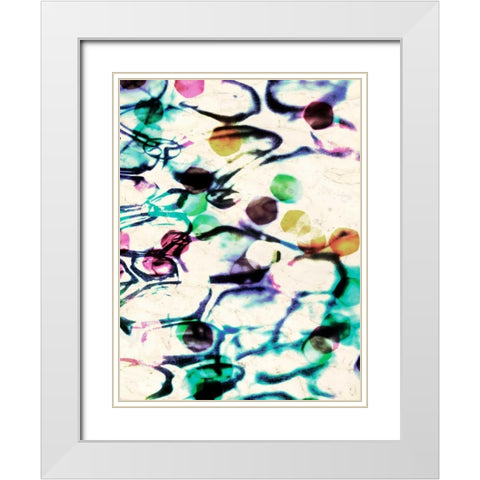 Bubble Abstract II White Modern Wood Framed Art Print with Double Matting by Ilosky, Pam