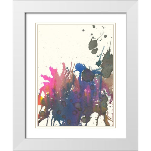 Exuberant Splotch White Modern Wood Framed Art Print with Double Matting by Fuchs, Jodi
