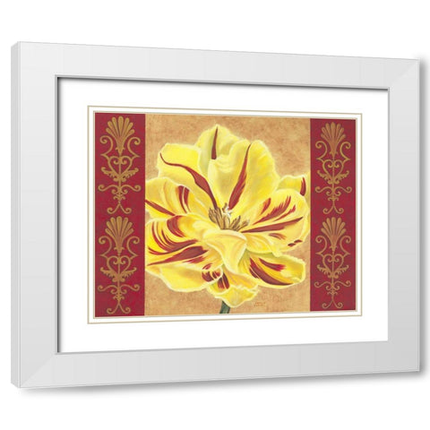 Tulip Power II White Modern Wood Framed Art Print with Double Matting by Vitaletti, Carolee