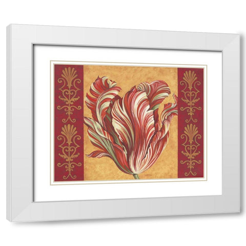 Tulip Power III White Modern Wood Framed Art Print with Double Matting by Vitaletti, Carolee