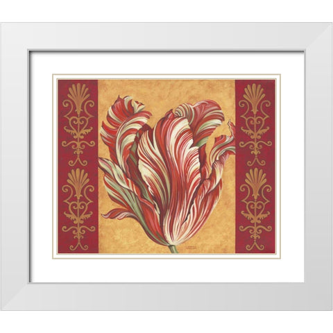 Tulip Power III White Modern Wood Framed Art Print with Double Matting by Vitaletti, Carolee