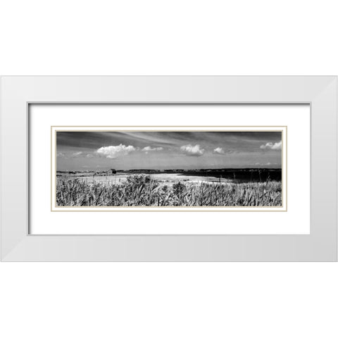 Shore Panorama III White Modern Wood Framed Art Print with Double Matting by Pica, Jeff