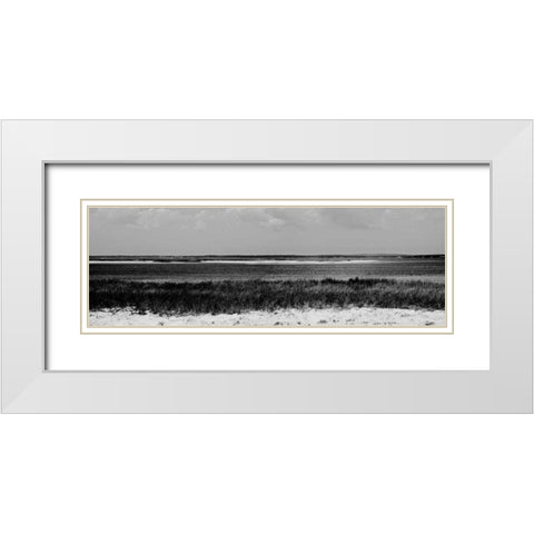 Shore Panorama IV White Modern Wood Framed Art Print with Double Matting by Pica, Jeff