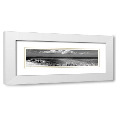 Shore Panorama VII White Modern Wood Framed Art Print with Double Matting by Pica, Jeff