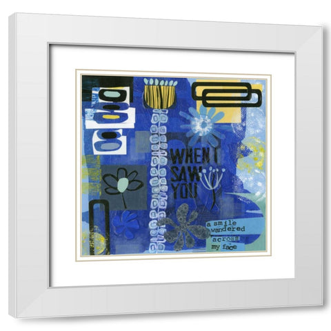 When I Saw You VI White Modern Wood Framed Art Print with Double Matting by Velasquez, Deborah