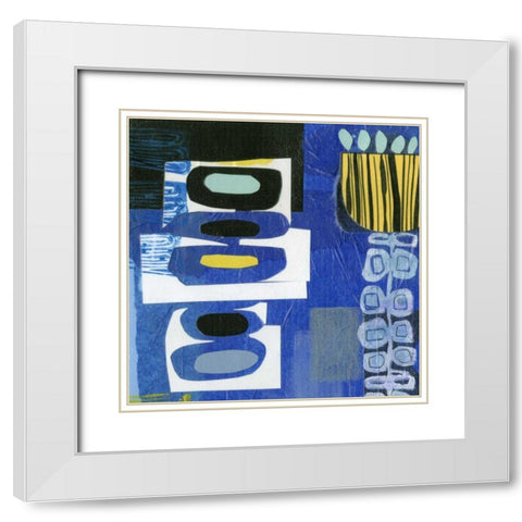 Smile II White Modern Wood Framed Art Print with Double Matting by Velasquez, Deborah