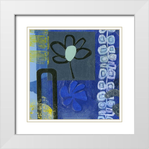 Smile III White Modern Wood Framed Art Print with Double Matting by Velasquez, Deborah