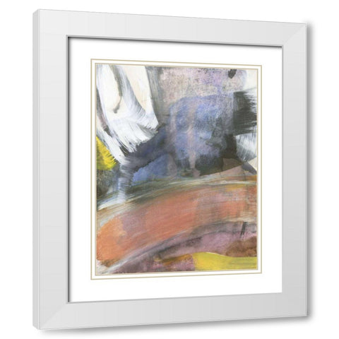 Swish White Modern Wood Framed Art Print with Double Matting by Fuchs, Jodi