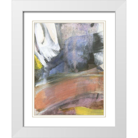 Swish White Modern Wood Framed Art Print with Double Matting by Fuchs, Jodi