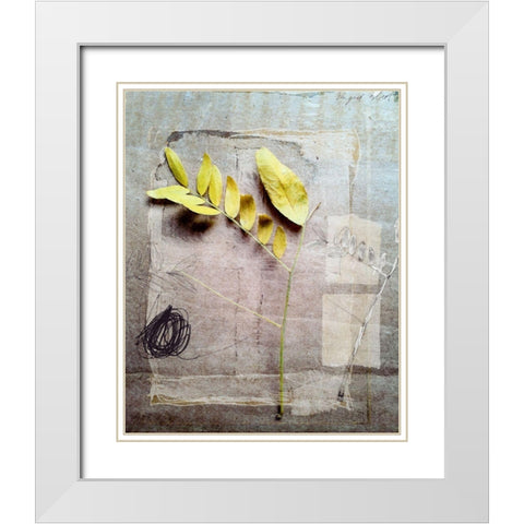 Herbarium I White Modern Wood Framed Art Print with Double Matting by Blixt, Ingrid