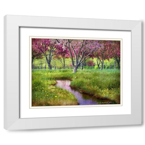 Summer Spring White Modern Wood Framed Art Print with Double Matting by Vest, Chris