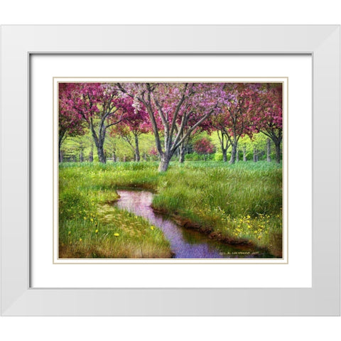 Summer Spring White Modern Wood Framed Art Print with Double Matting by Vest, Chris